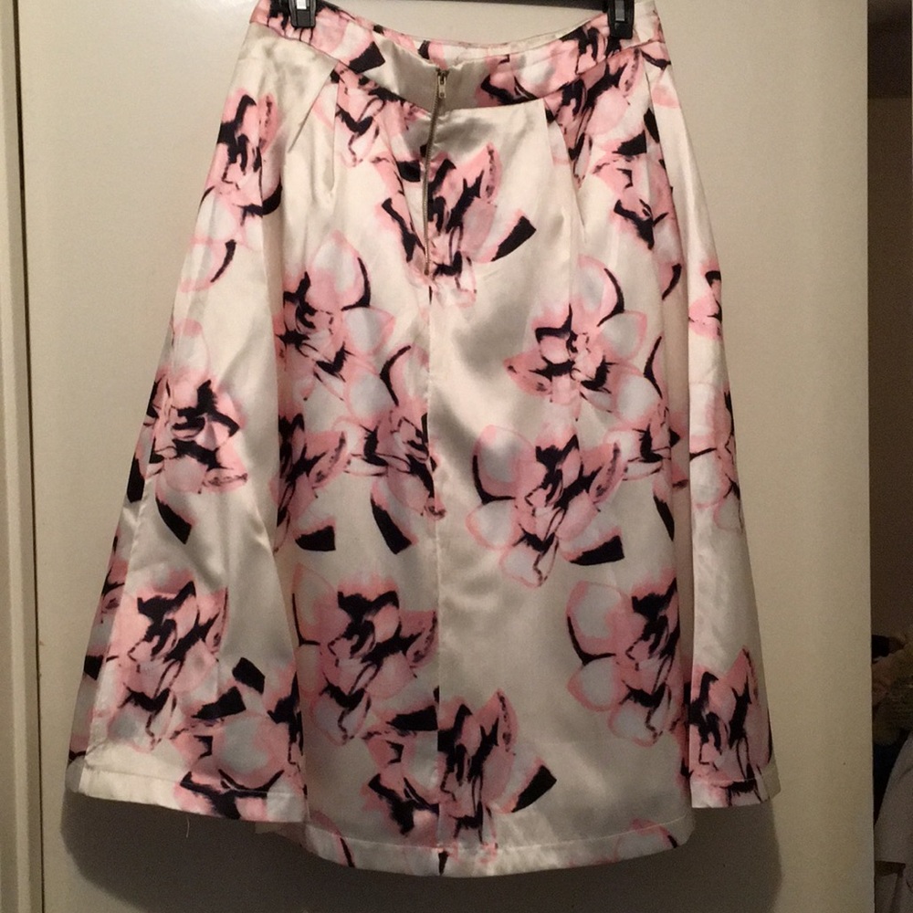 Pink black and white agaci midi skirt
